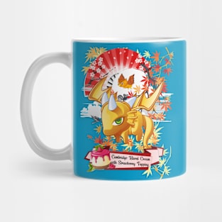 The Yellow Jelly Dragon With Red Fan Mug